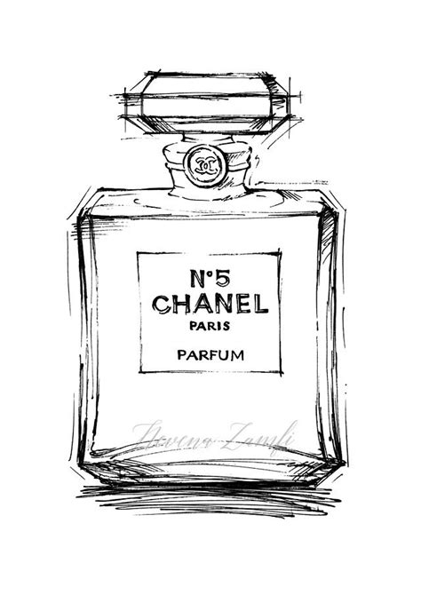 chanel parfumflesje tekenen|How to draw a Chanel perfume bottle .